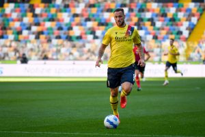 Photo LiveMedia/Ettore Griffoni Udine, Italy, October 17, 2021, italian soccer Serie A match Udinese Calcio vs Bologna FC Image shows: Marko Arnautovic (Bologna) portrait in action LiveMedia - World Copyright