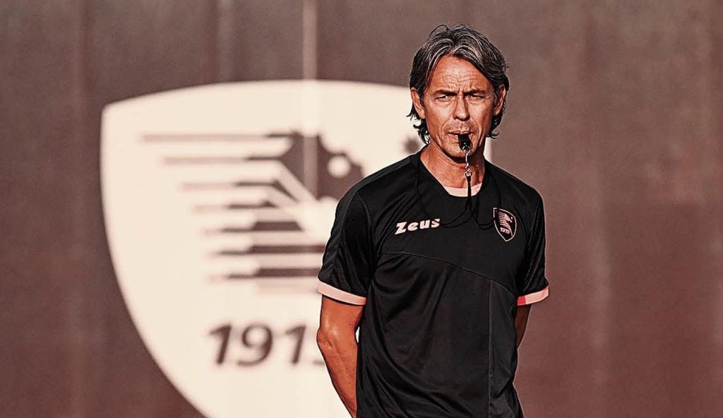 Pippo Inzaghi nelle vesti di allenatore (profilo Facebook US Salernitana)