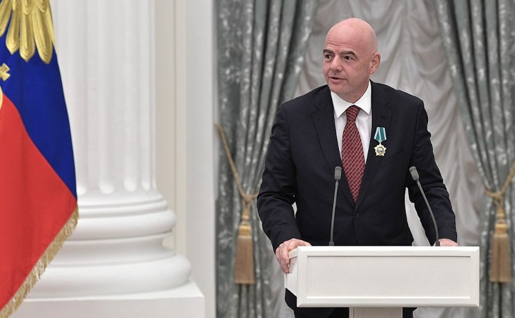 Gianni Infantino durante una cerimonia (Wikipedia Администрация Президента России)