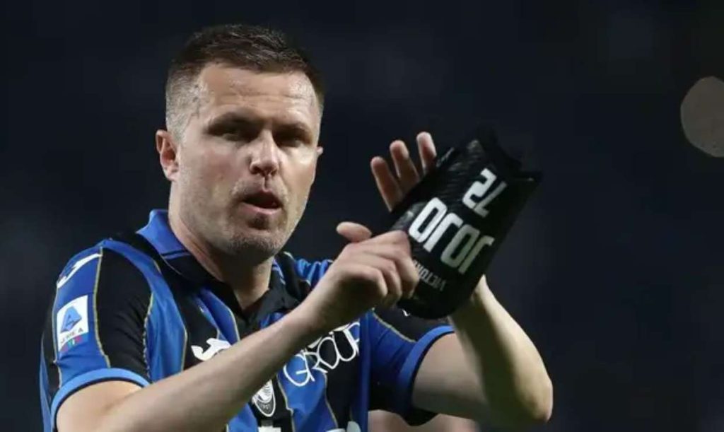 Ilicic con la maglia dell'Atalanta